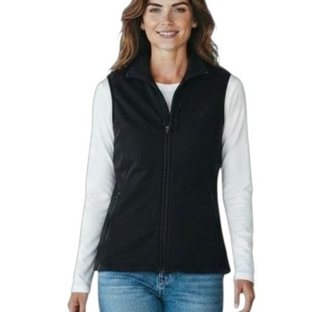 Icebreaker Black Full Zip Merino Wool Vest Womens Medium Pockets Outdoor Layer
